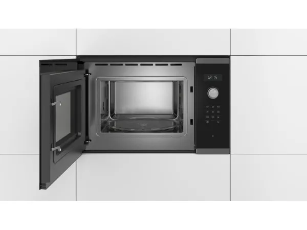 Bosch Serie | 6 BFL554MS0 - Mikrobølgeovn - til indbygning - 25 liter - 900 W - rustfrit stål