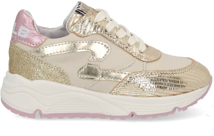 Develab 41044 Sneakers Meisjes Leren Sneaker Goud