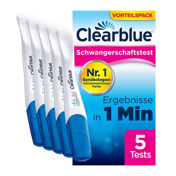 Clearblue Schwangerschaftstest Schnelle Erkennung, 5 St