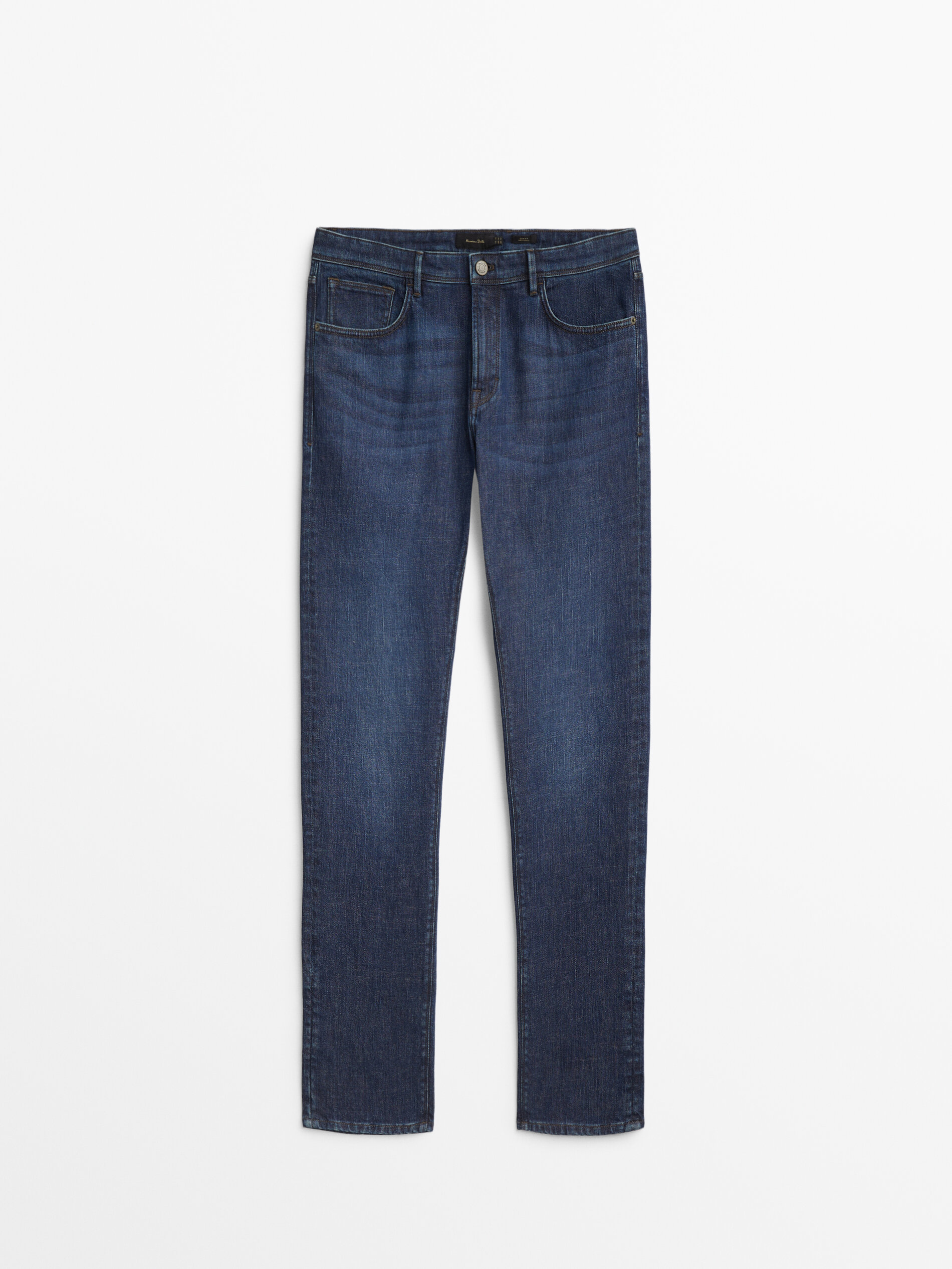 Calça jeans slim fit com lavagem stone wash - INDIGO