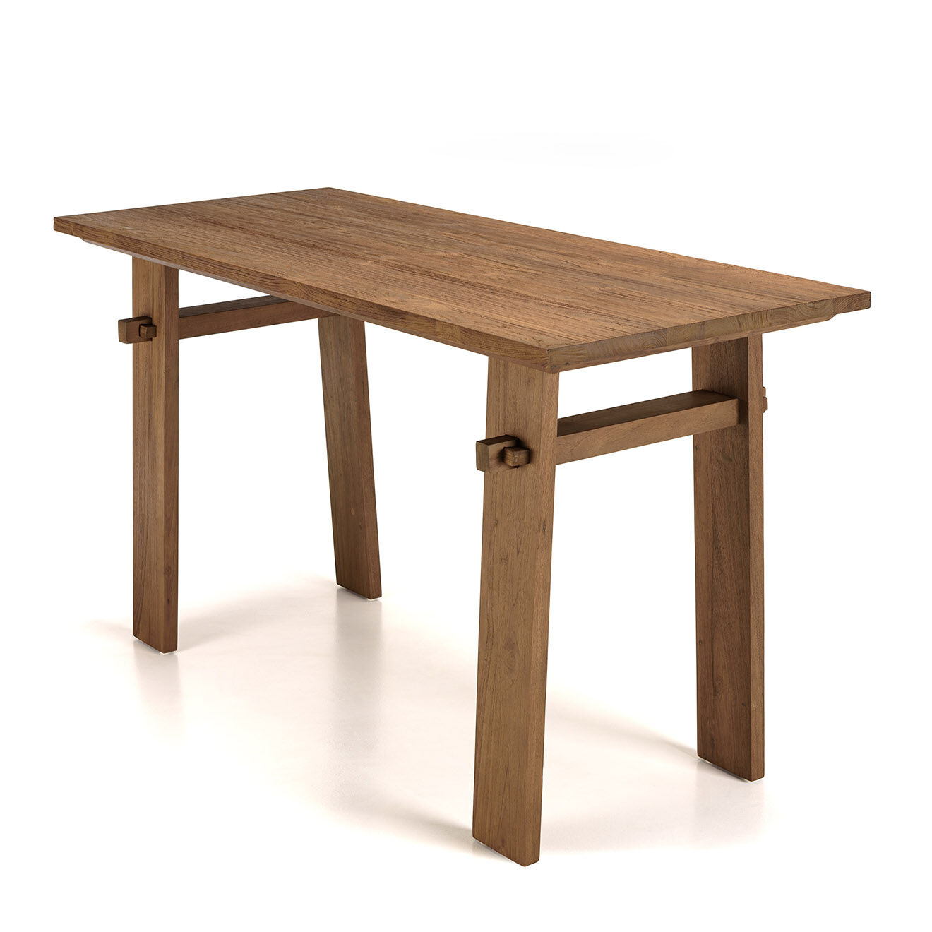 Macabane Bureau en bois de teck recyclé Sixtine bois - 140x60x78.5 cm