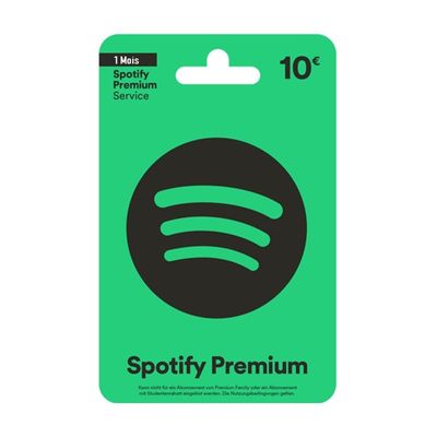 Carte dématérialisée SPOTIFY 10€