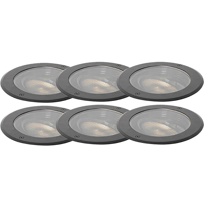 Set van 6 grondspot wart AR111 verstelbaar IP65 - Delux Honey