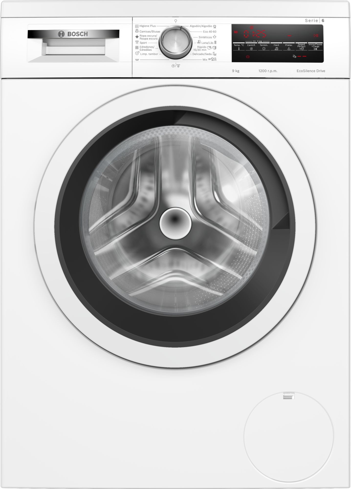 # PRODUTO RECONDICIONADO # Máquina de Lavar Roupa de Carregamento Frontal Série 6 9 kg 1200 rpm WUU24T61ESB