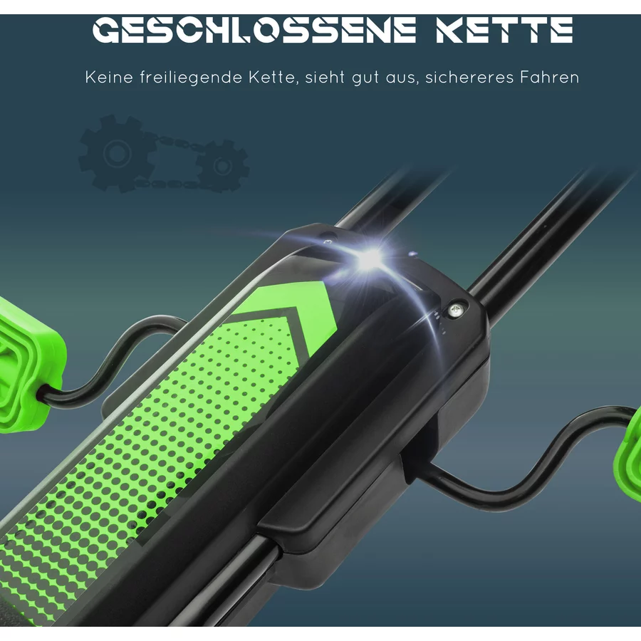 HOMCOM Go Kart mit verstellbarem Schalensitz schwarz, grün