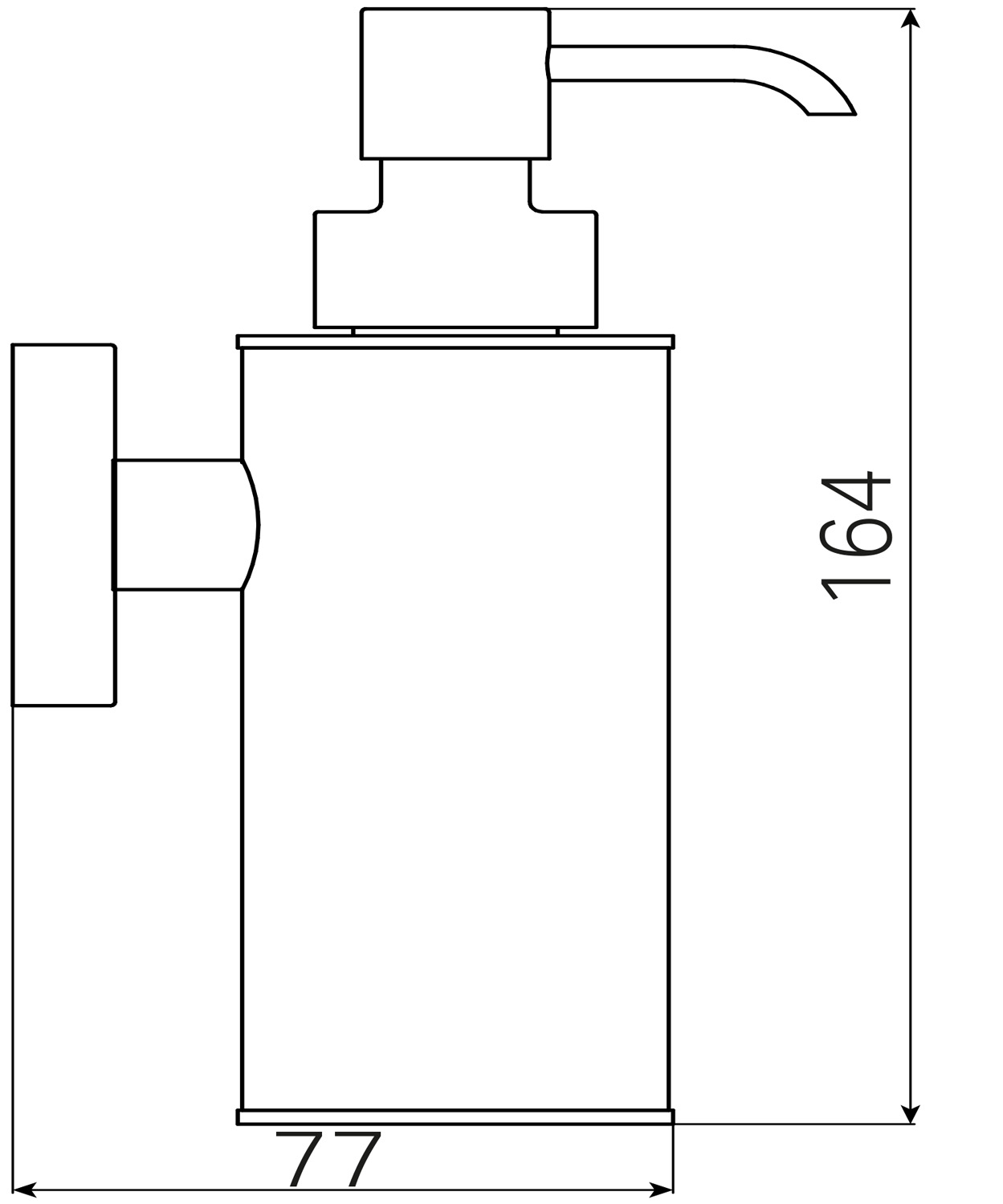 Haceka Kosmos zeepdispenser zwart mat
