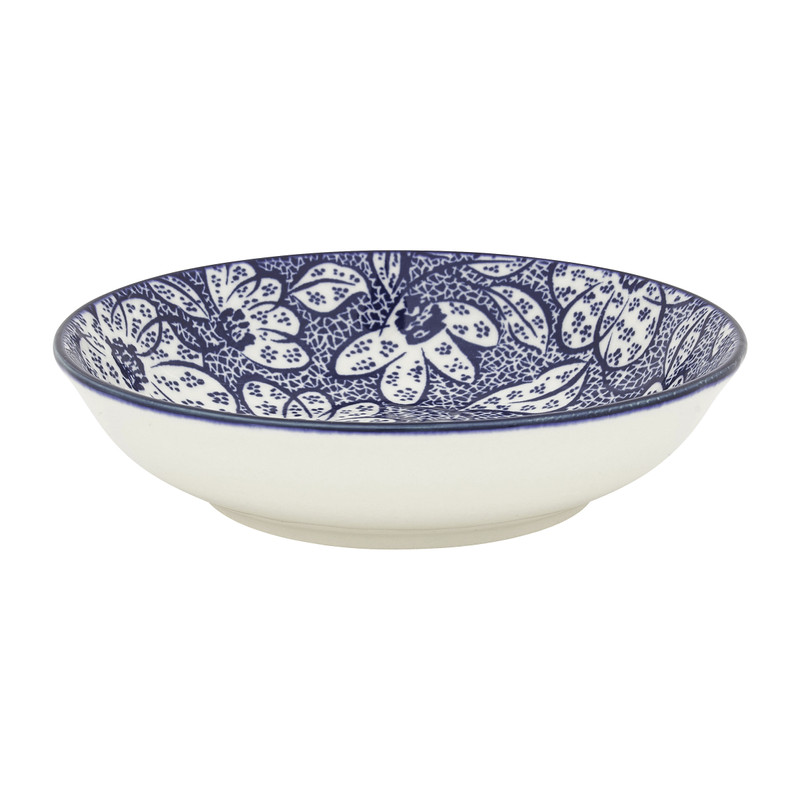 Schaaltje blue print - botanic - ⌀14 cm