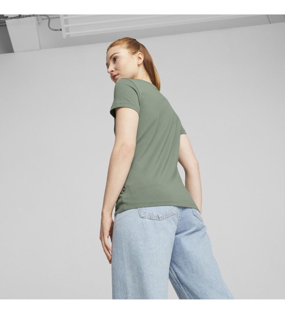 Camiseta Puma Essential+ com bordado verde