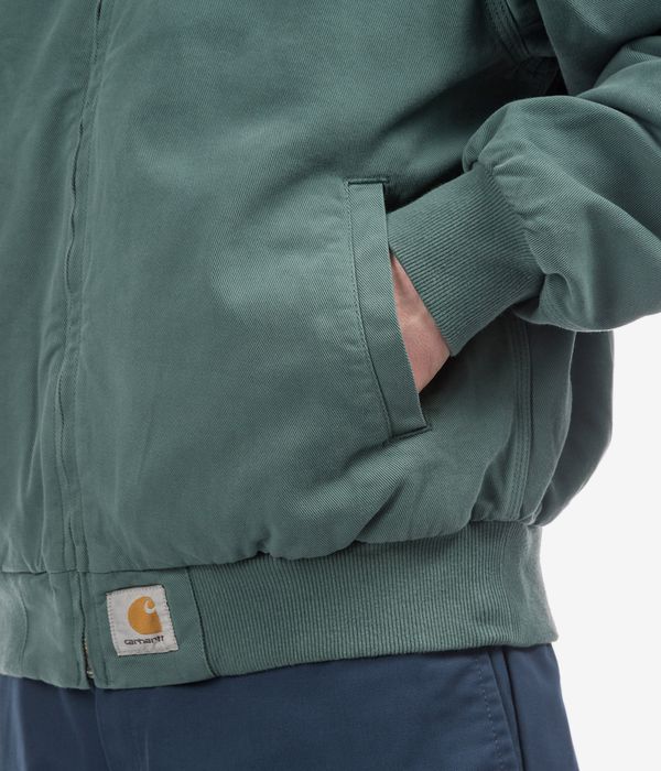 Carhartt WIP OG Santa Fe Dewey Jacke (silver pine garment dyed) online kaufen | skatedeluxe