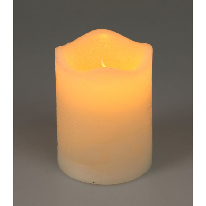 LED Kerze - elfenbein - ca. 7 x 9 cm