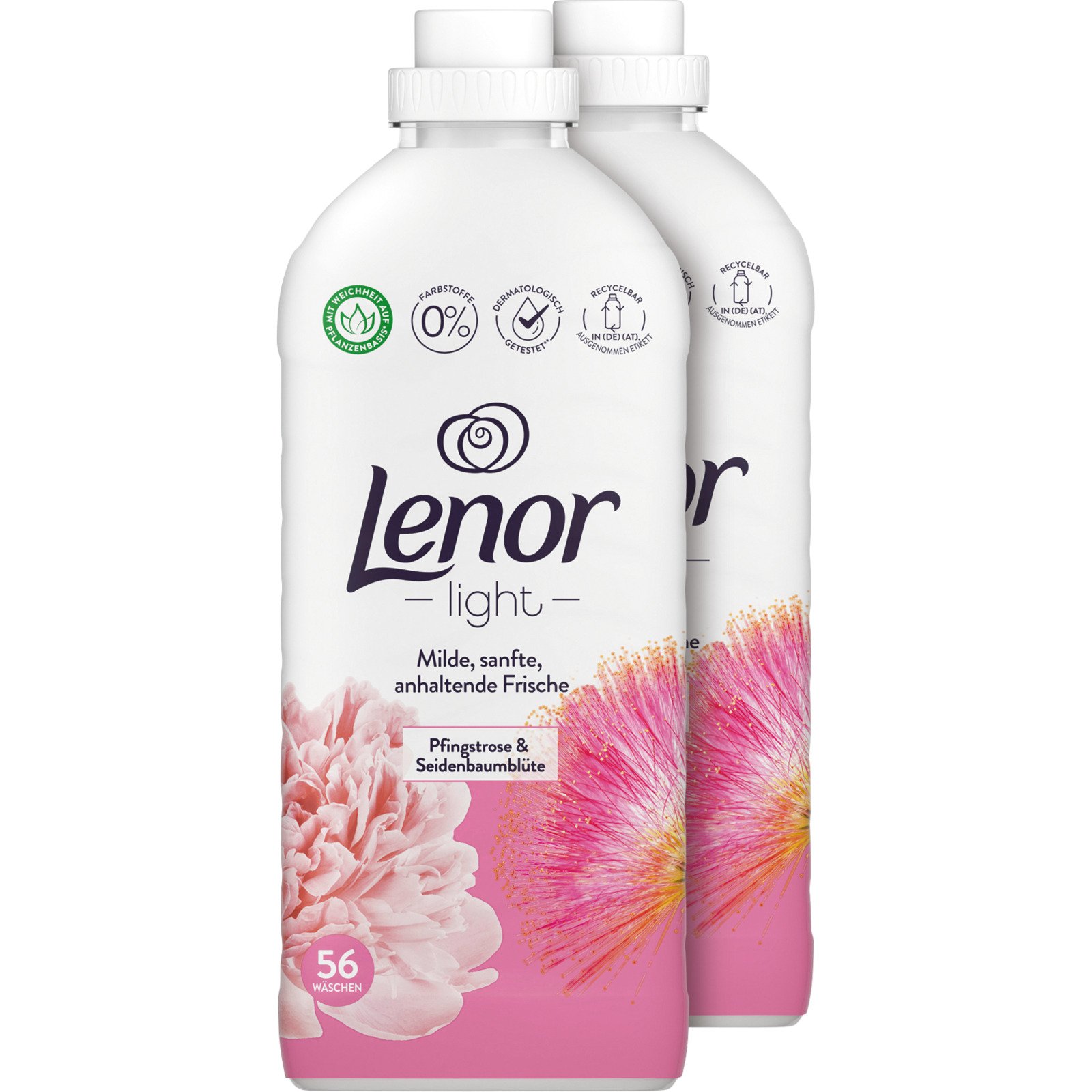 Lenor Weichspüler Pfingstrose und Hibiskusblüte 2 x 56 Waschgänge
