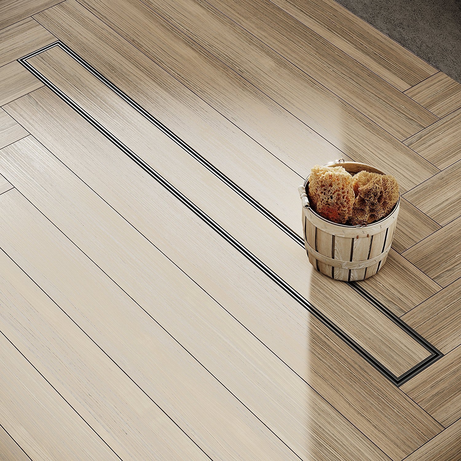 Mueller Tiles tegel douchegoot met flens 100x7cm