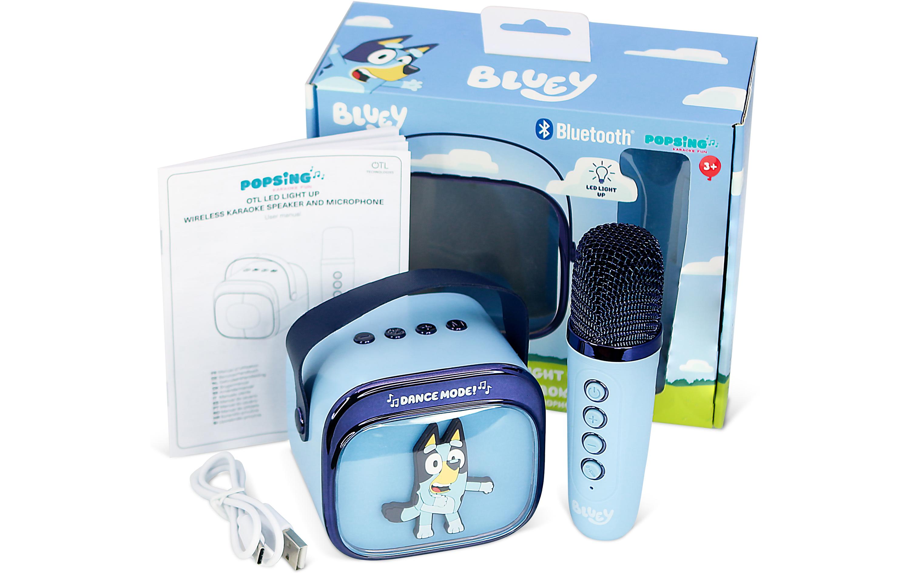 Bluey LED Wireless Karaoke Lautsprecher und MikrofonMit LED-Leuchten
