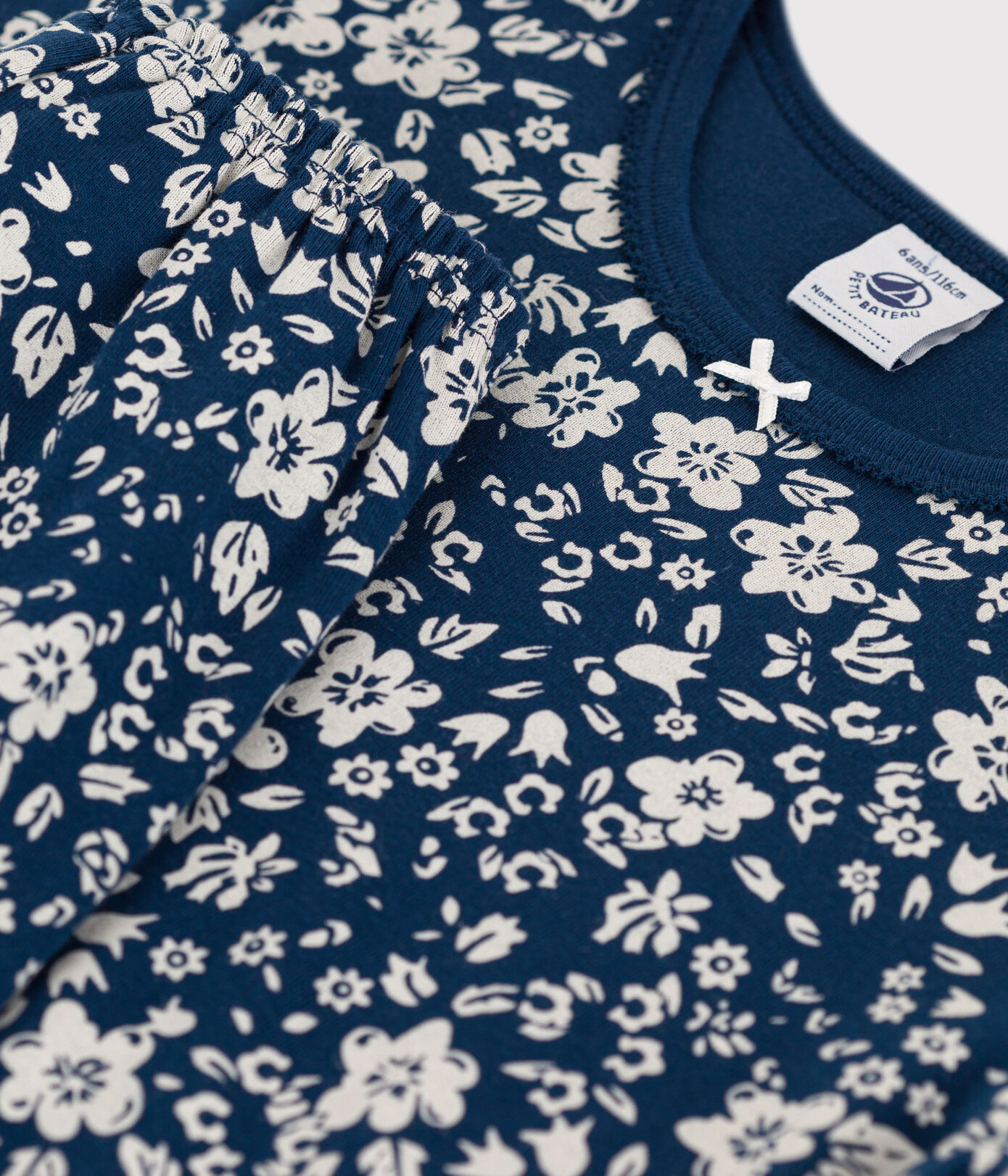 Pyjacourt fleur petite fille en coton