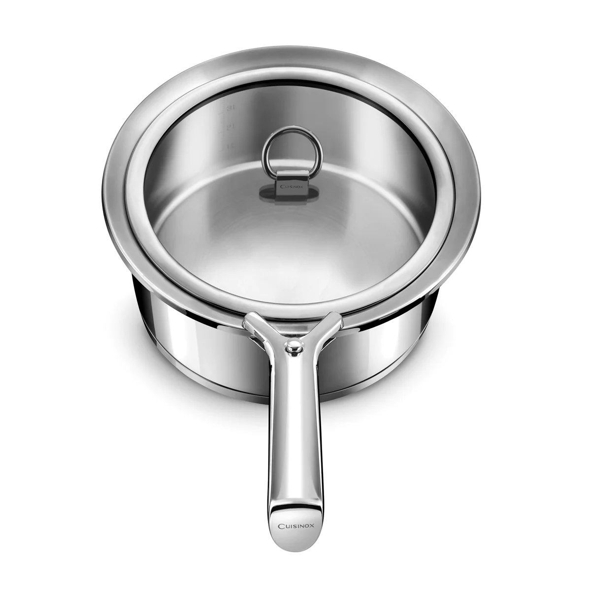 Ycône - Couvercle 24cm verre et poignée rabattable Cuisinox