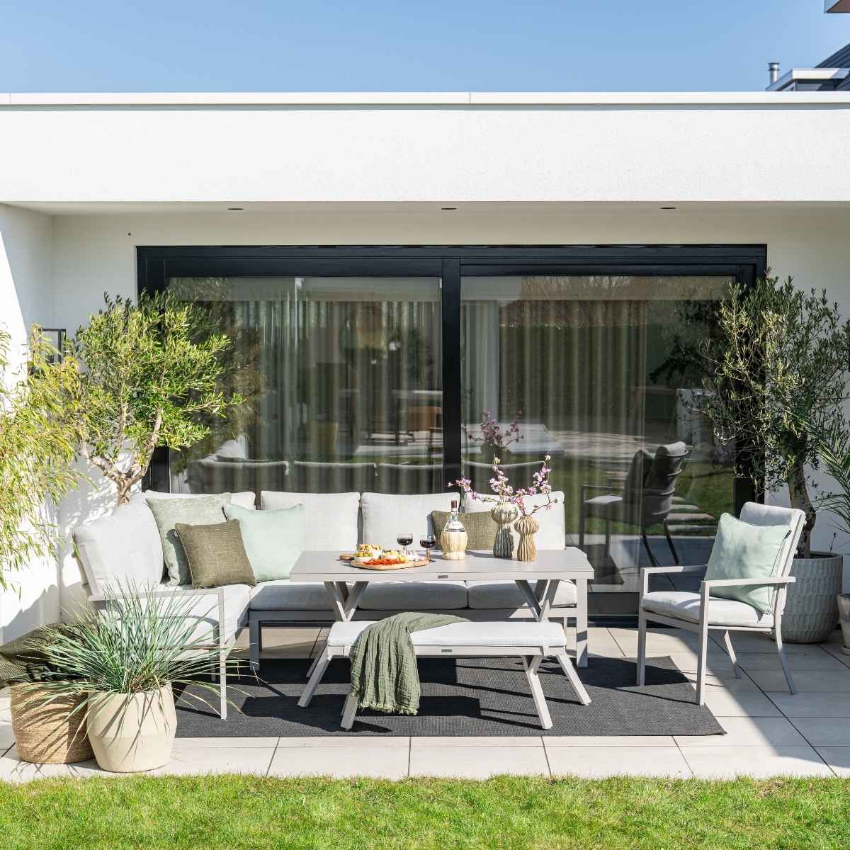 Garden Impressions Senja sand - 4-delig - L - loungediningset