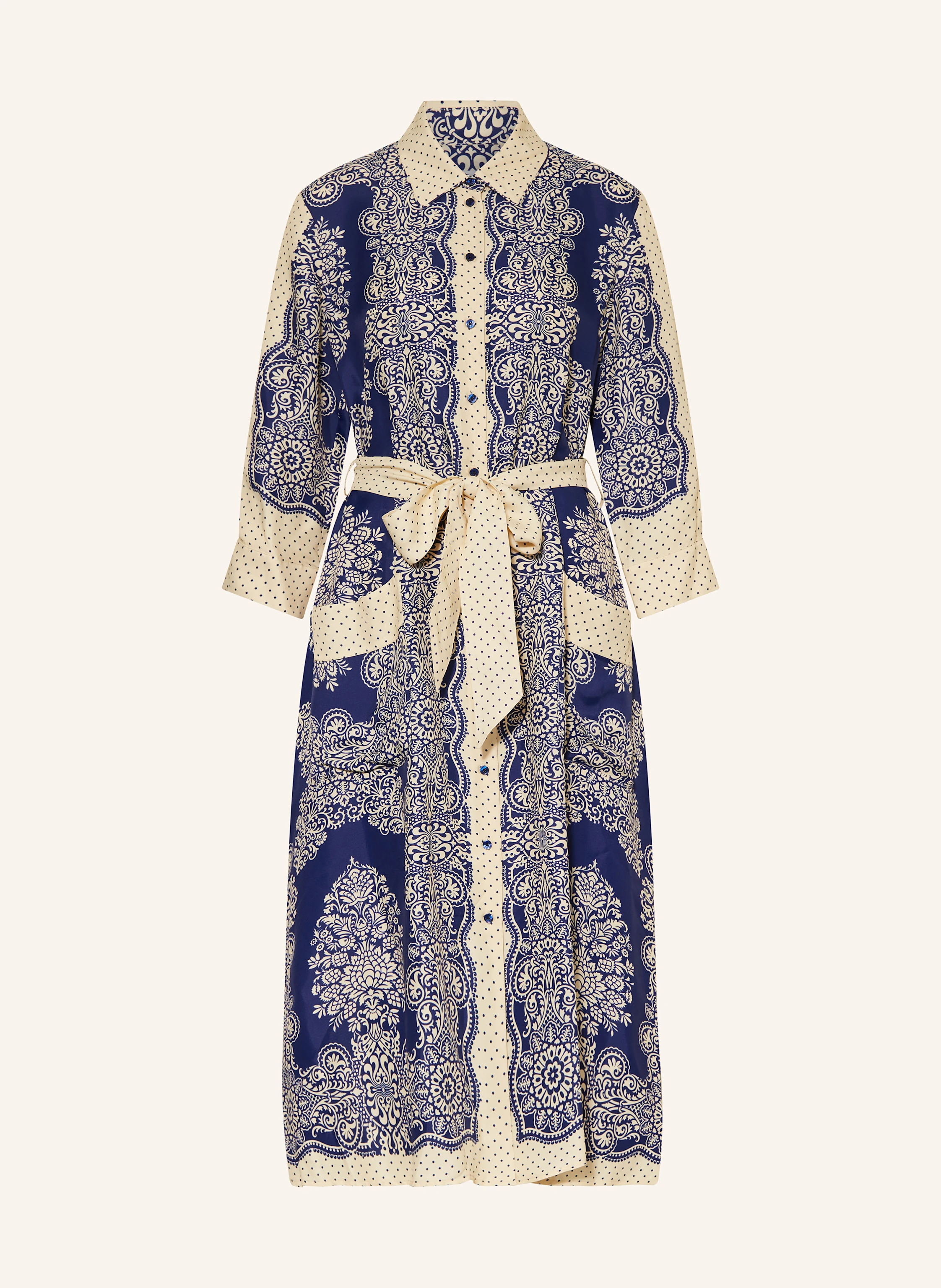 CLAUDIE PIERLOT Hemdblusenkleid aus Satin mit 3/4-Arm