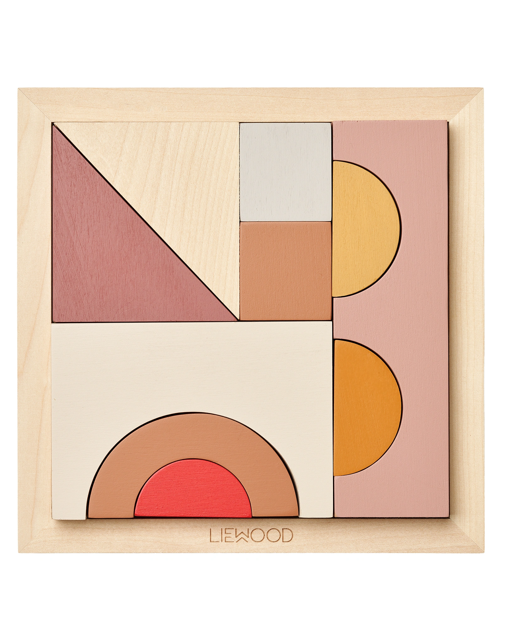 Holzpuzzle ISHAN 10-teilig in rose