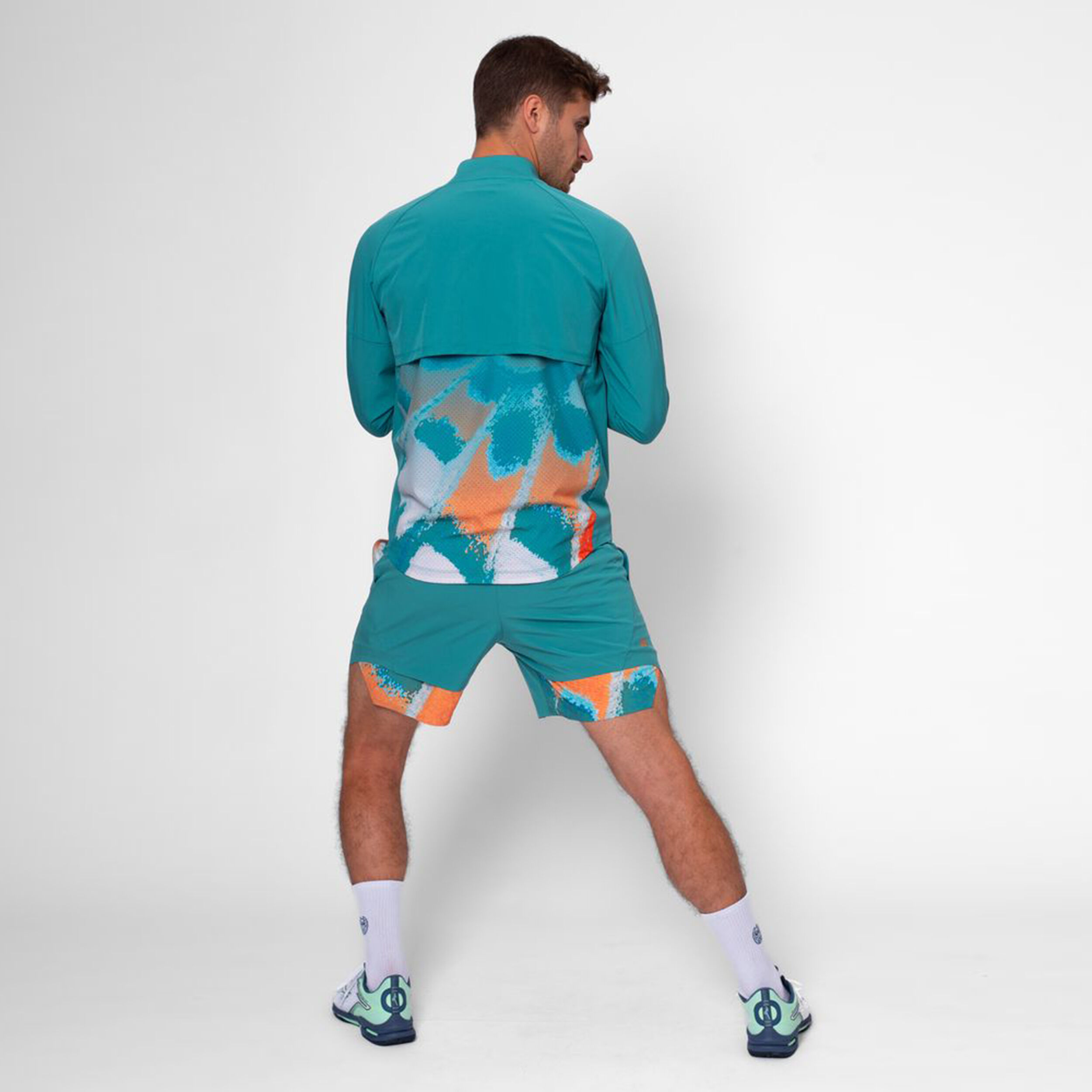 BIDI BADU Melbourne 2025 Printed Veste De Survêtement Hommes - Bleu Petrol
