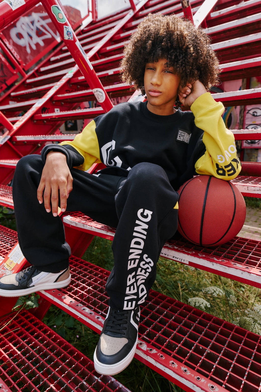Coolcat Colourblock Sweater Noel met Statements