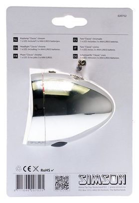 SIMSON phare Classic batterie chrome