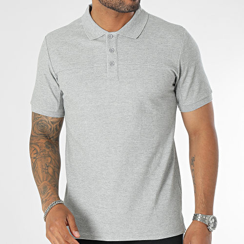 Polo Manches Courtes Gris