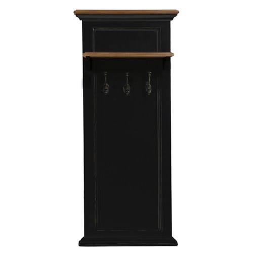 Meuble d'entrée module patères bois noir