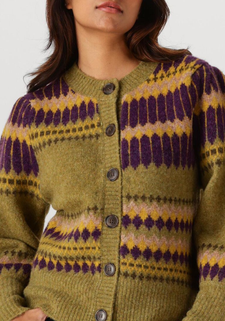 groene antik batik trui mohi cardigan