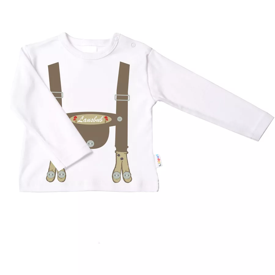 Liliput Langarmshirt Lausbub weiß