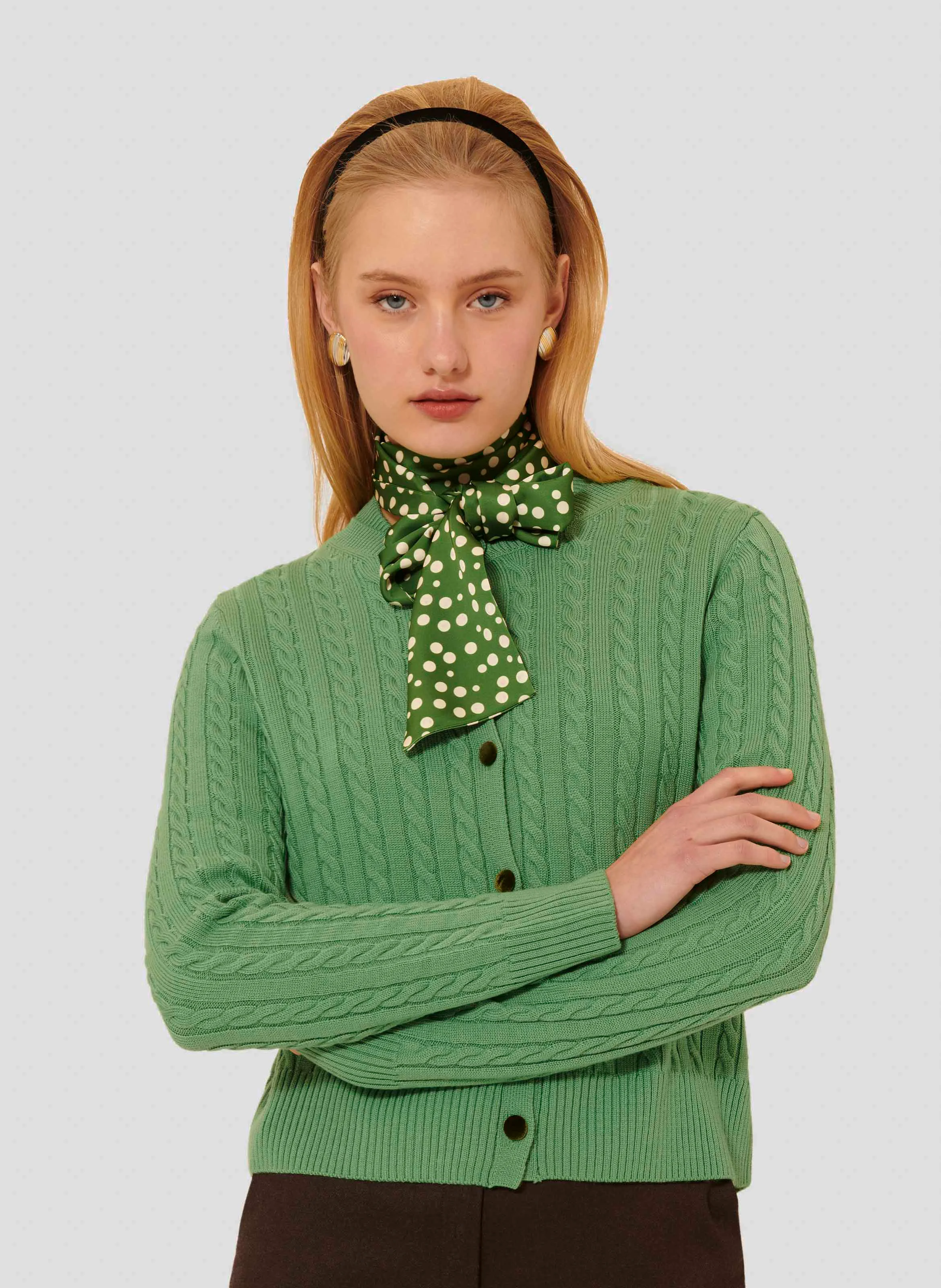 GASPARD - Cardigan droit en laine | Vert
