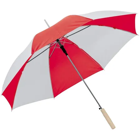 Macma Automatik-Regenschirm, weiß-rot
