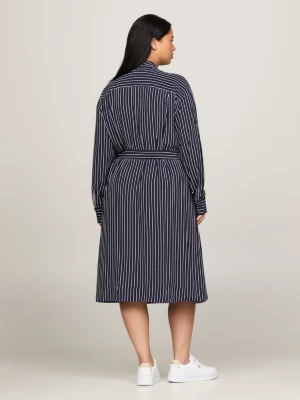 Vestido camisa Curve Crepe com cinto na altura do joelho