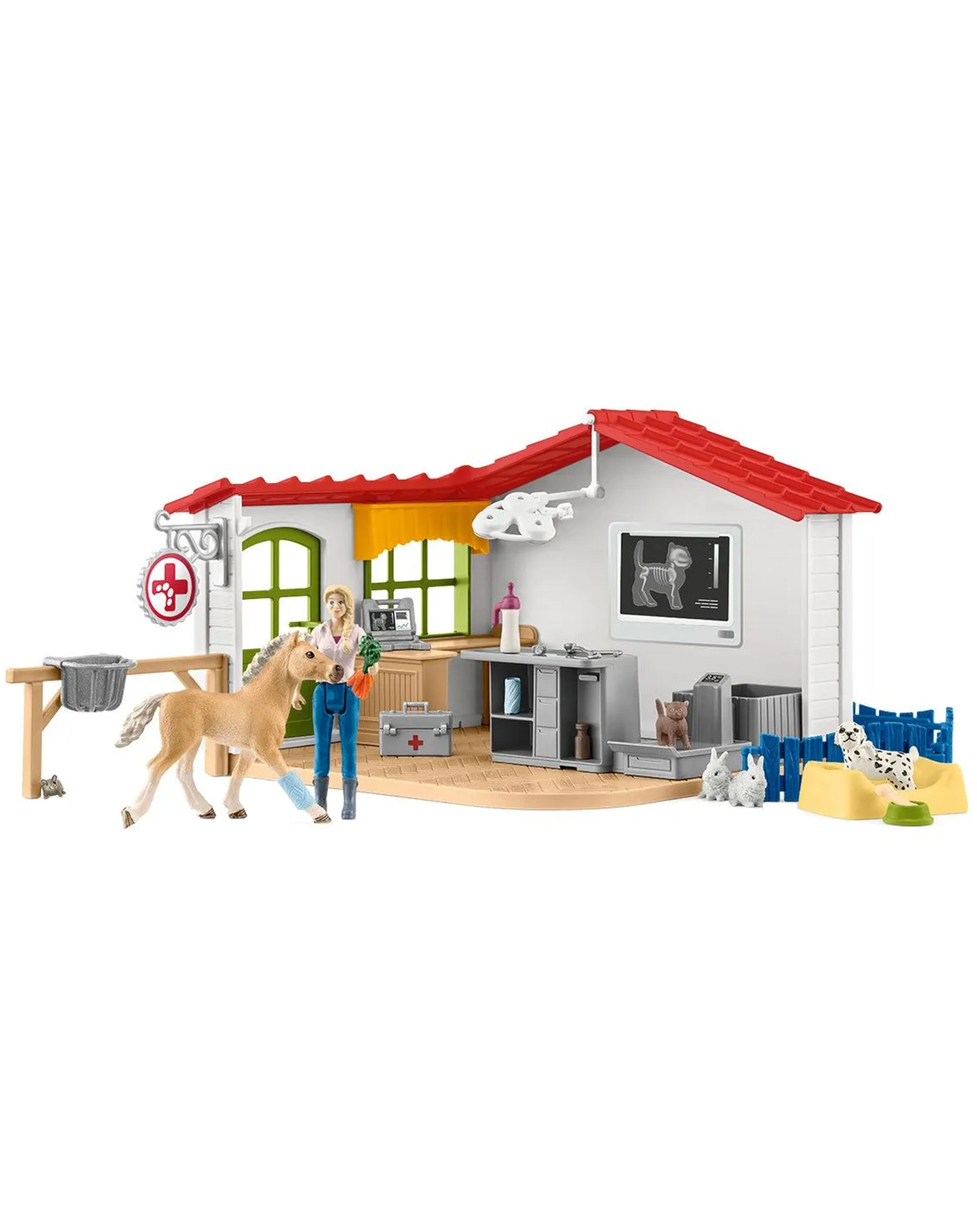 schleich® 42502 Farm World – Tierarzt – Praxis mit Haustieren