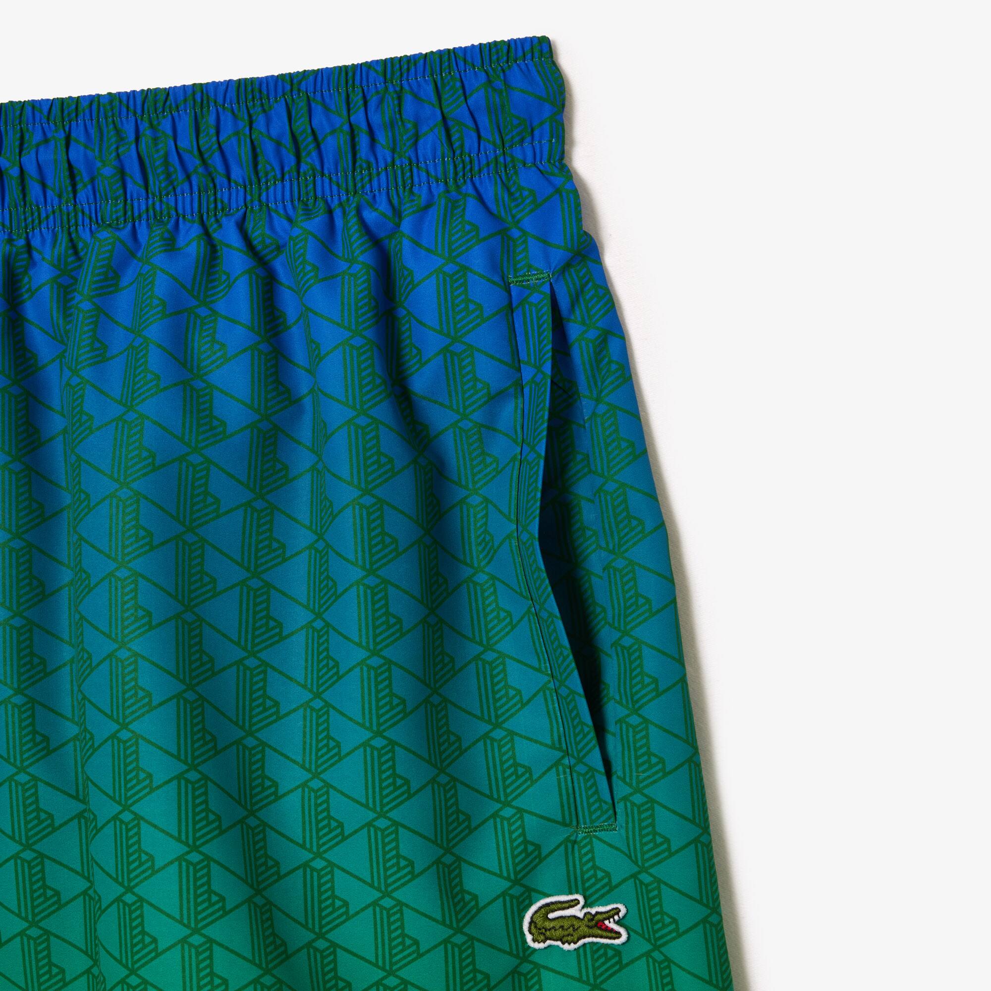 Maillot de bain monogrammé effet dégradé Maillots de bain - Bleu - Lacoste - Homme
