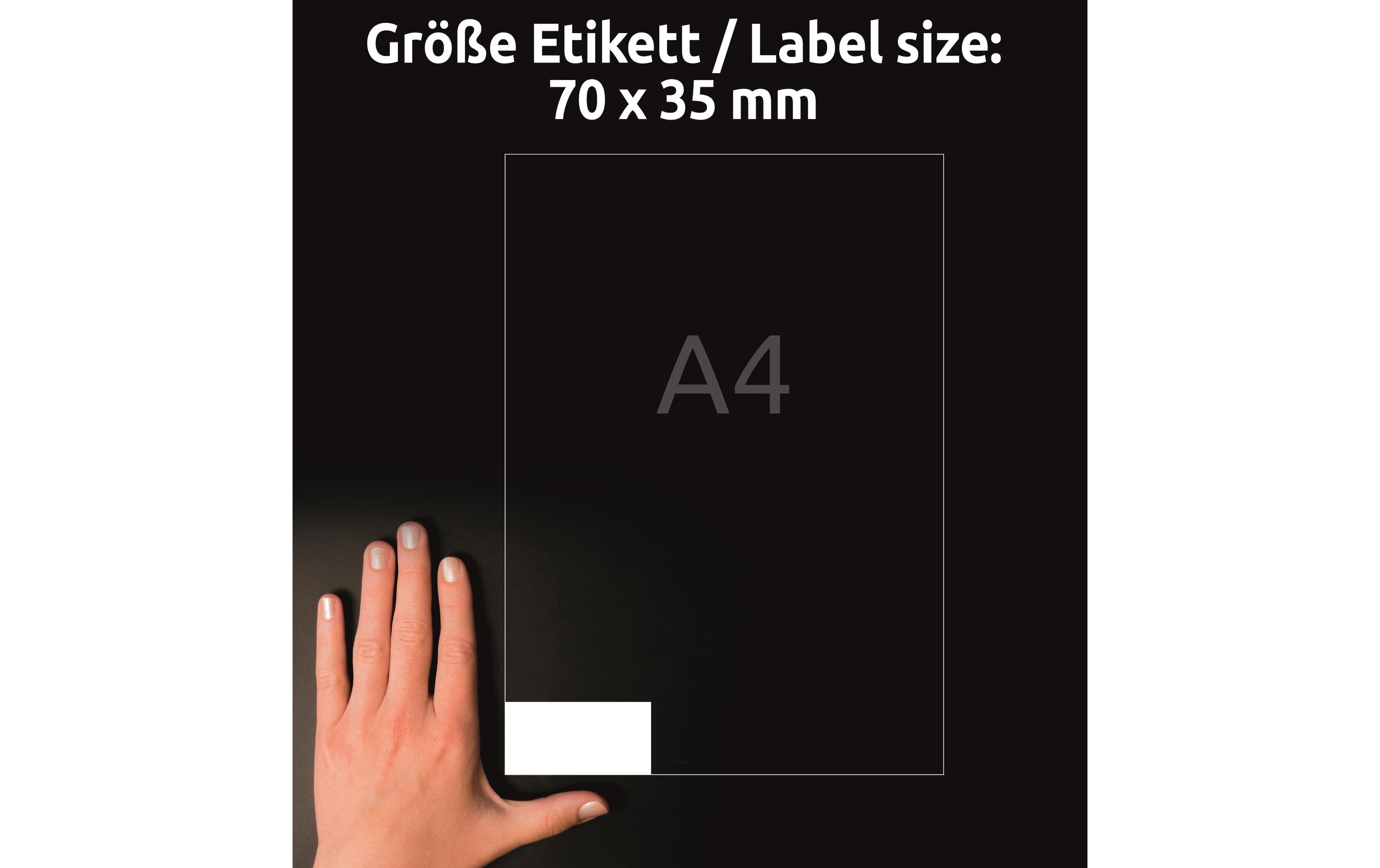 Universal-Etiketten 3422 70 x 35 mm, 100 BlattWeisse Adressaufkleber, permanent haftend