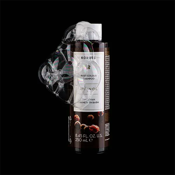 Shampoo pós-coloração Korres com óleo de argan 250ml