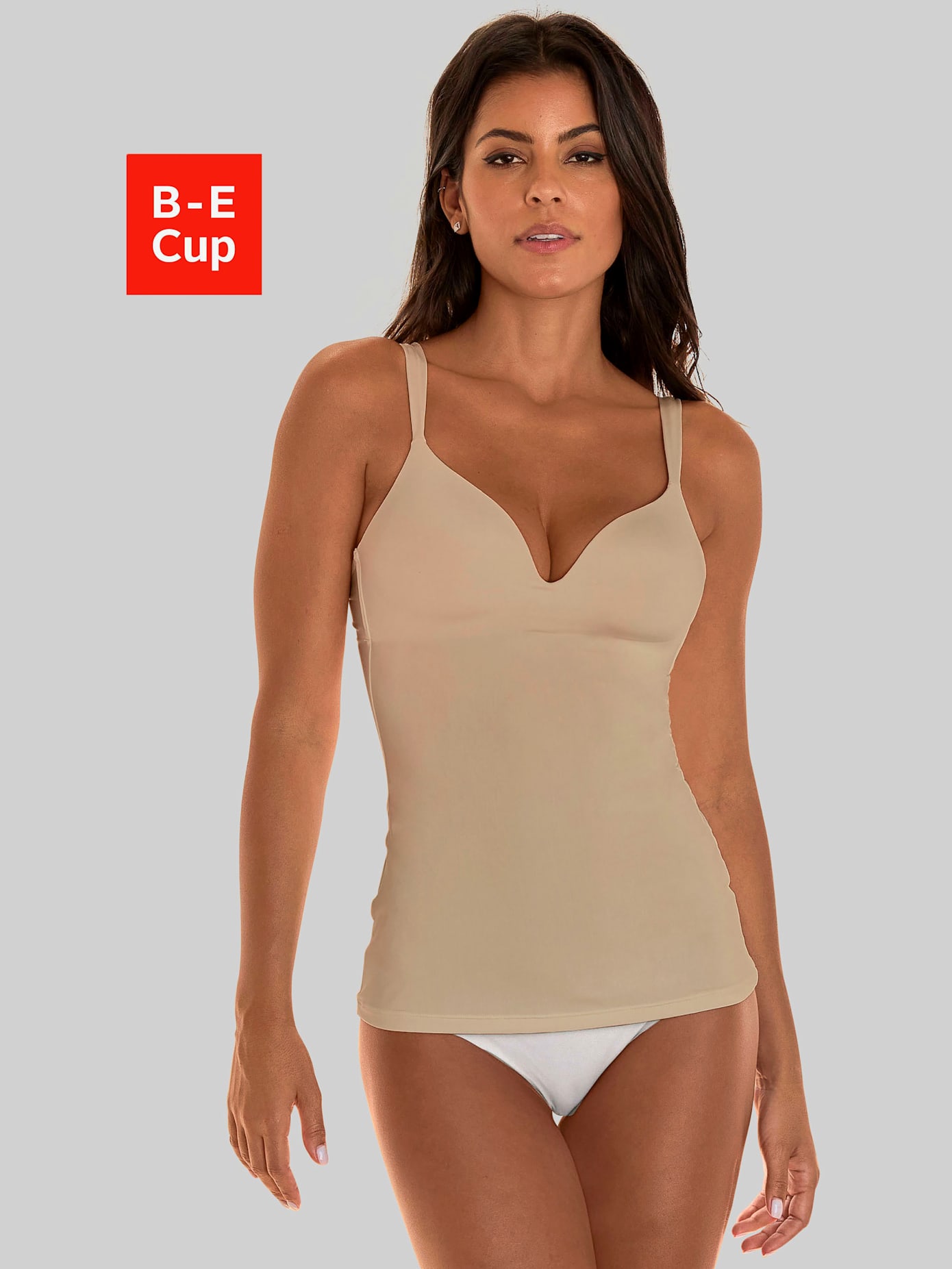 Caraco avec soutien-gorge à coques intégré haut classique avec soutien-gorge à coques sans armatures