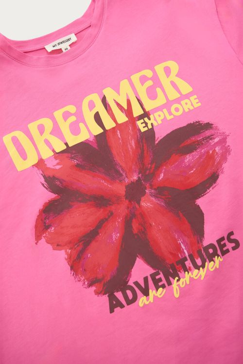 Roze T-shirt met lange mouwen 