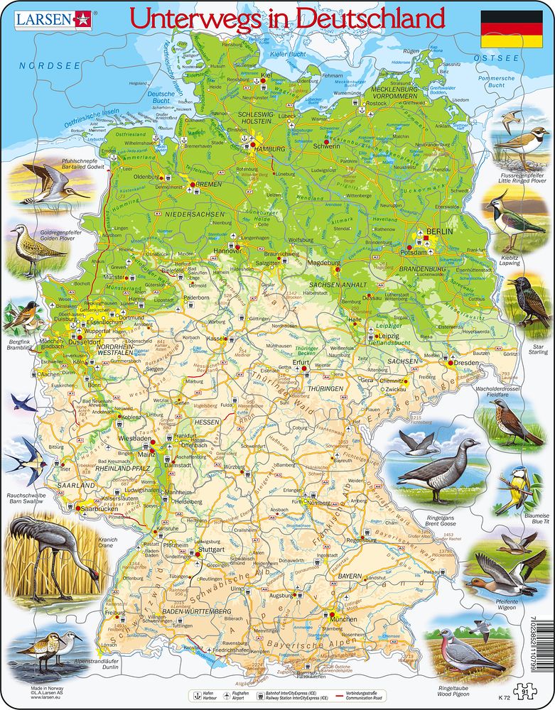 Larsen Puzzle Puzzle - Unterwegs in Deutschland