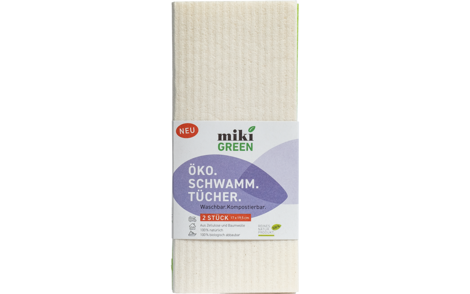 mikiGREEN Öko.Schwamm.Tücher 2er-Pack