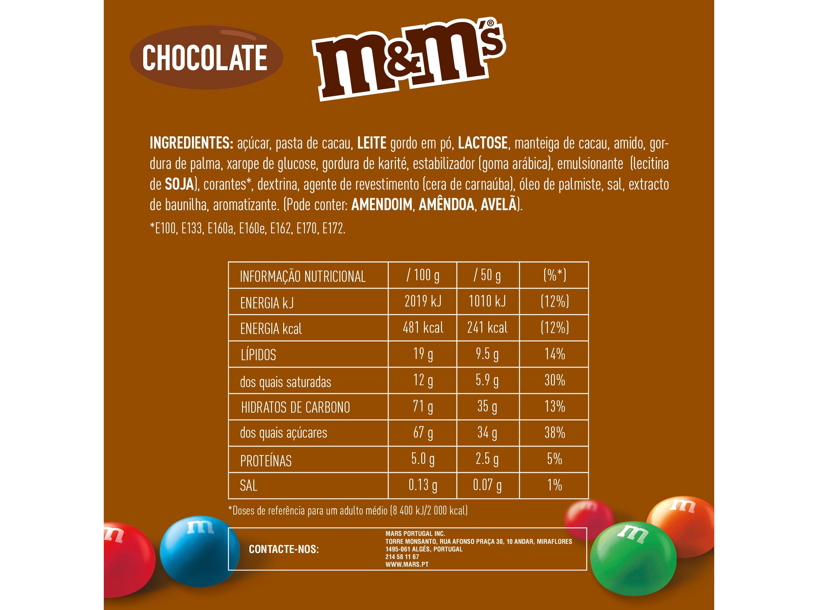 PASTILHAS DE CHOCOLATE M&M'S CHOCOLATE 330 G