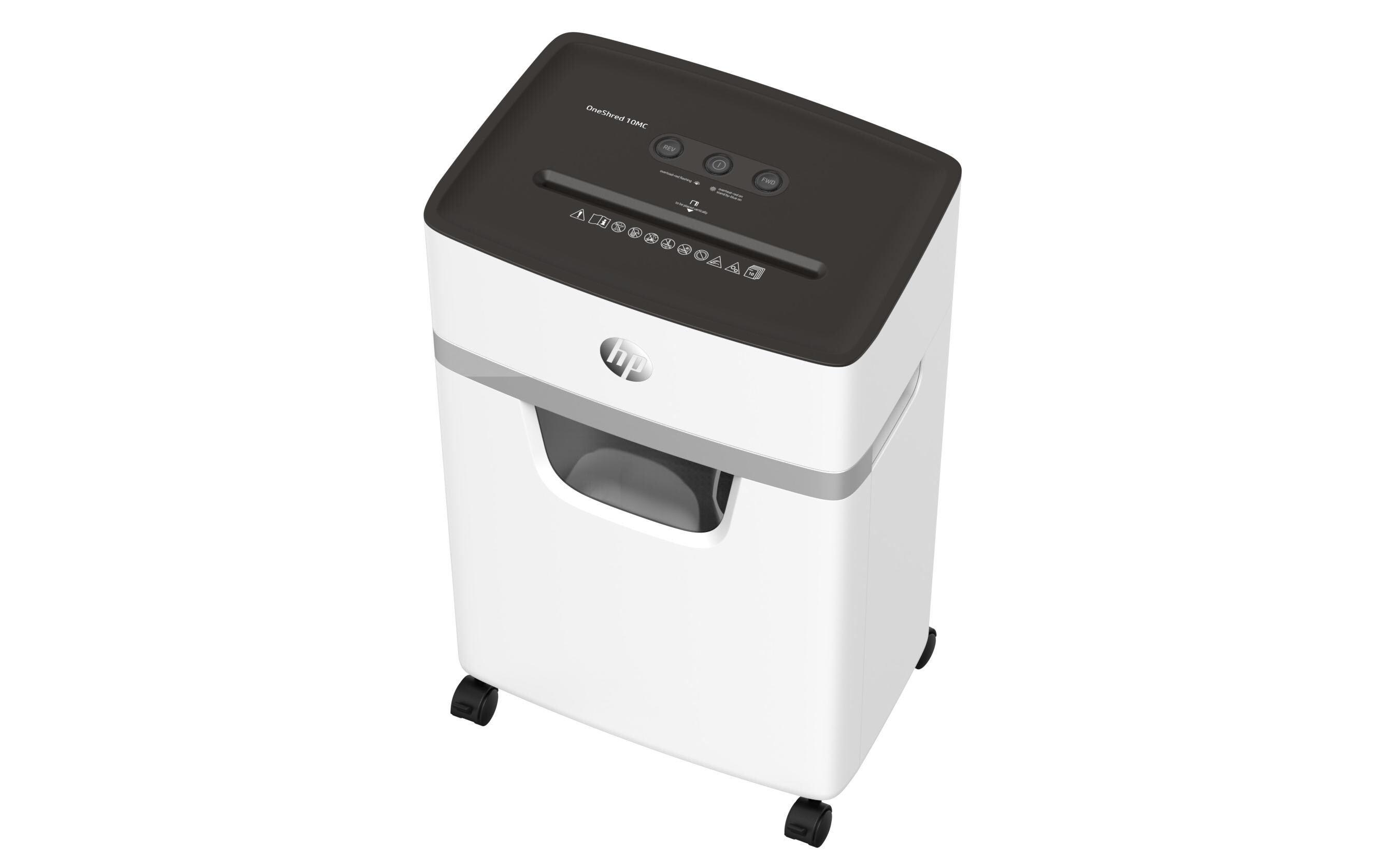 Aktenvernichter OneShred 10MC P-5, 10 Seiten<br>Dokumentenvernichter von HP