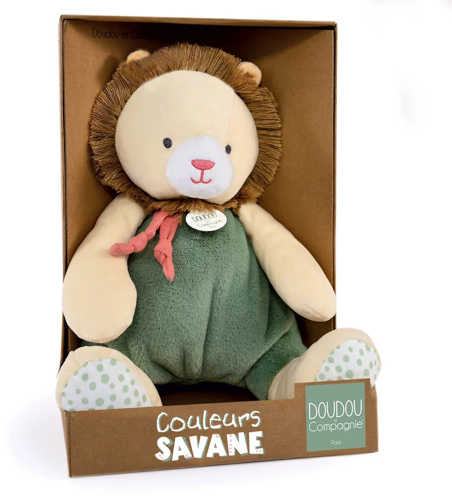 PELUCHE PANTIN LION COULEUR SAVANE 30 CM