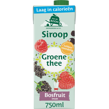 Van de Boom Groene Thee Bosfruit Siroop  0,75L