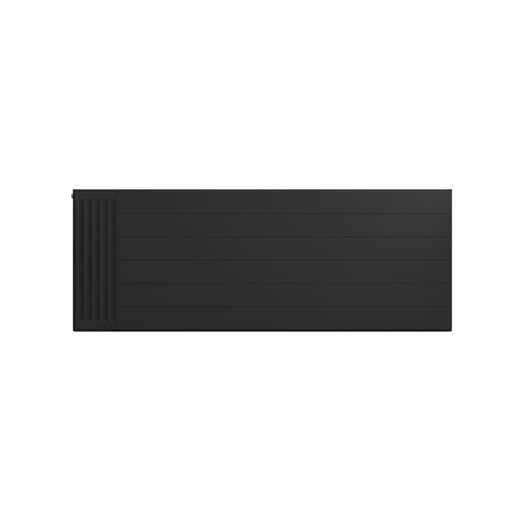 Eastbrook plaat voor paneelradiator met streep 160x60cm zwart mat