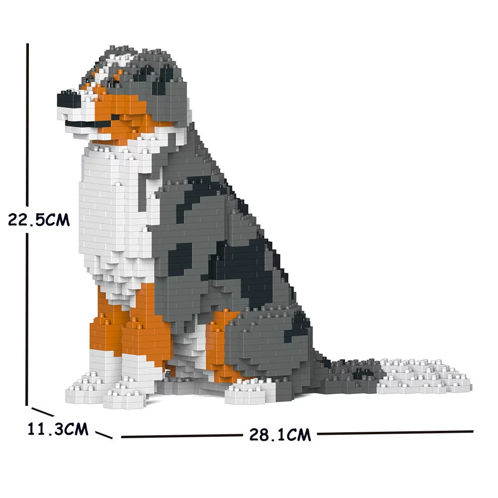 JECKA BLOCS DE CONSTRUCTION -CHIEN BERGER AUSTRALIEN BLEU MERLE
