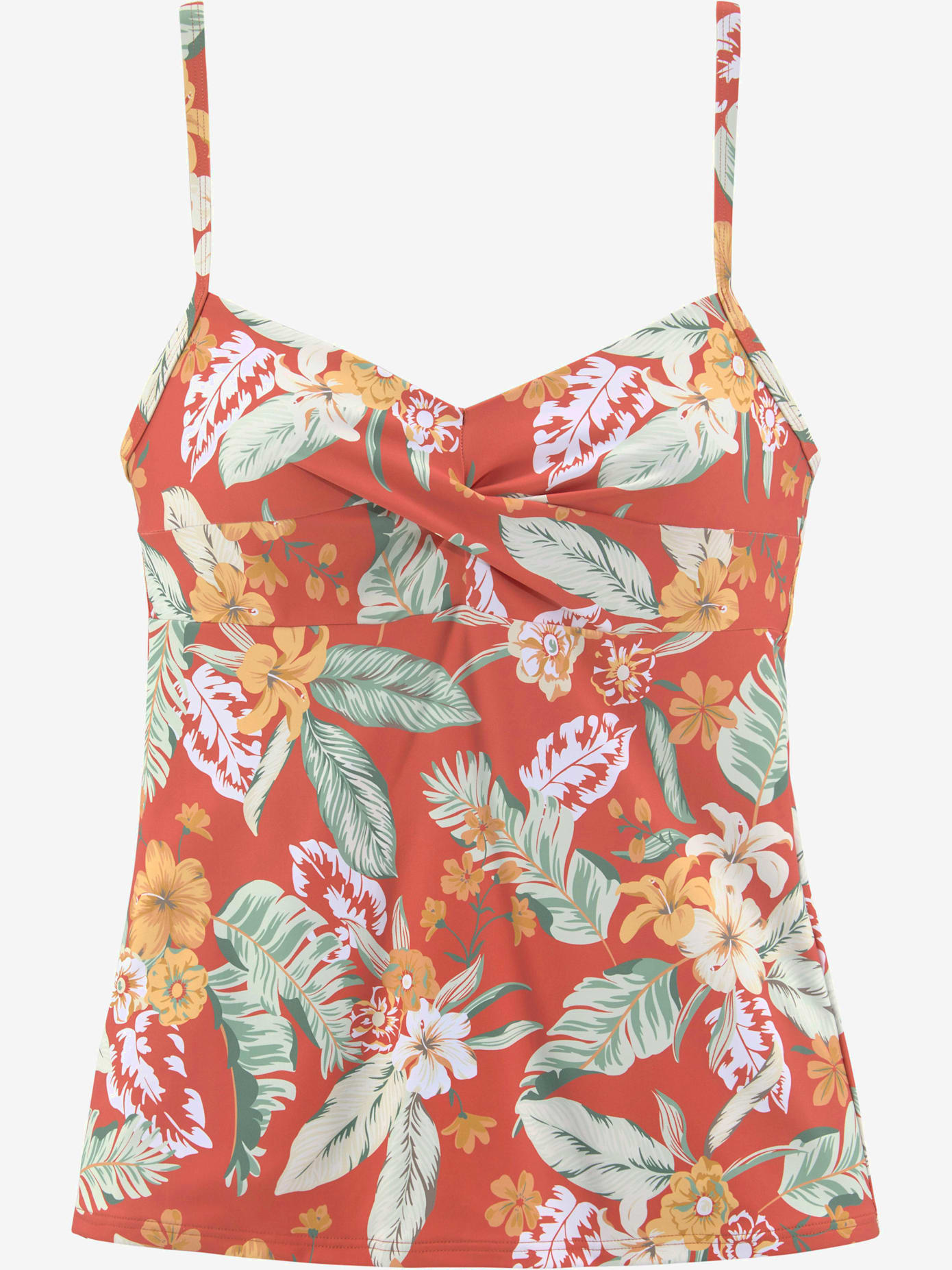 Haut de maillot de bain à armatures imprimé tropical tendance