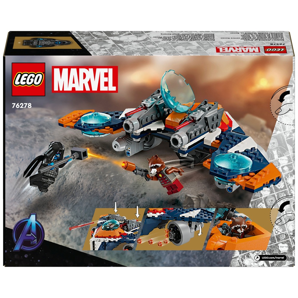 LEGO Marvel 76278 Rocket's Warbird vs. Ronan Set