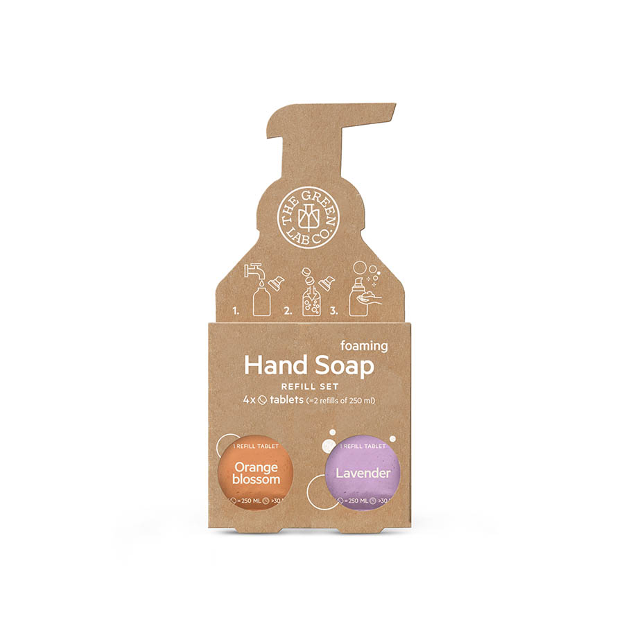 Green lab refill såpe 4pk 125ml orange&lavender