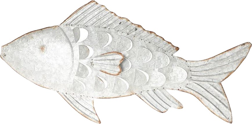 HBX tuinwanddecoratie Atlantic wit 84 x 5 x 44 cm